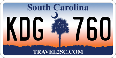 SC license plate KDG760
