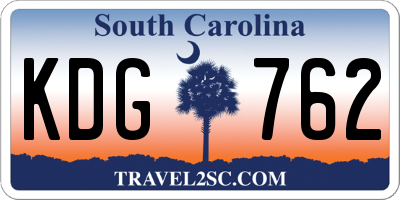 SC license plate KDG762