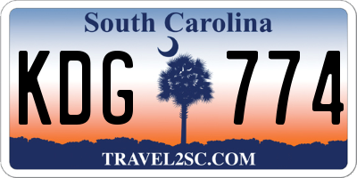 SC license plate KDG774