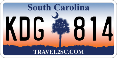 SC license plate KDG814