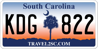 SC license plate KDG822