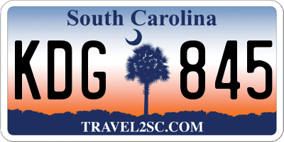 SC license plate KDG845