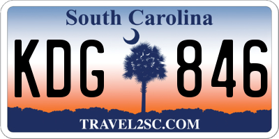 SC license plate KDG846