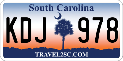 SC license plate KDJ978