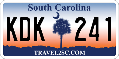 SC license plate KDK241
