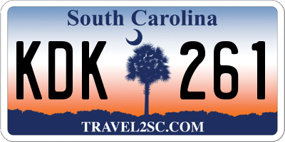 SC license plate KDK261