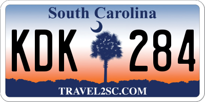 SC license plate KDK284