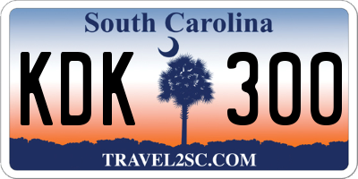 SC license plate KDK300