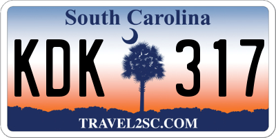 SC license plate KDK317