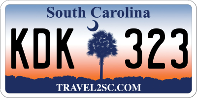 SC license plate KDK323
