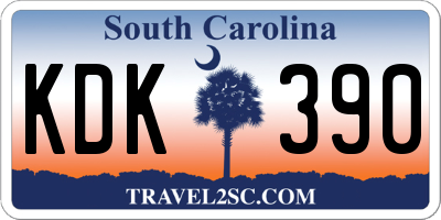 SC license plate KDK390