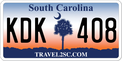SC license plate KDK408
