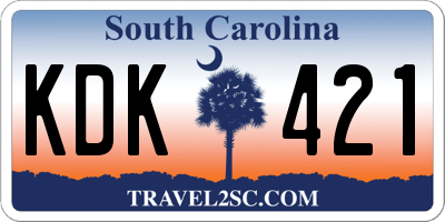 SC license plate KDK421