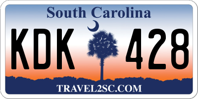 SC license plate KDK428