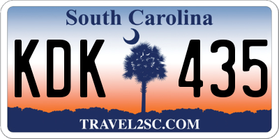 SC license plate KDK435