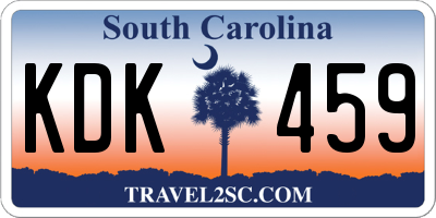 SC license plate KDK459