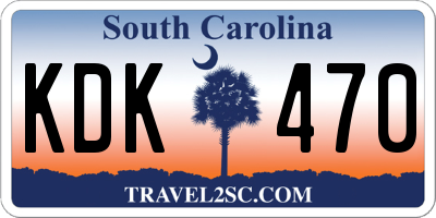 SC license plate KDK470