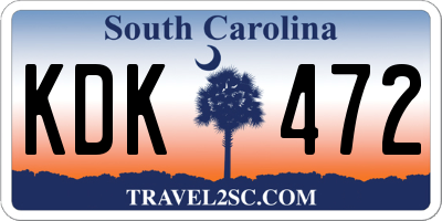 SC license plate KDK472