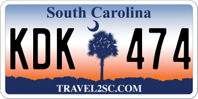 SC license plate KDK474