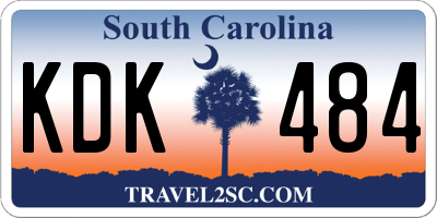 SC license plate KDK484