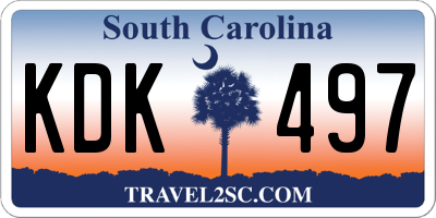 SC license plate KDK497