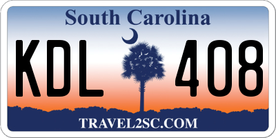 SC license plate KDL408