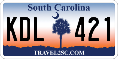 SC license plate KDL421