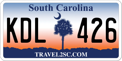 SC license plate KDL426