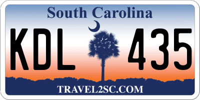 SC license plate KDL435