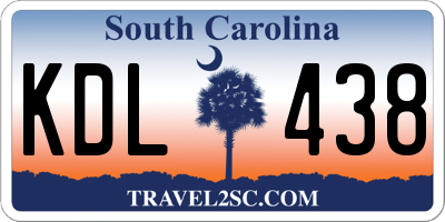 SC license plate KDL438