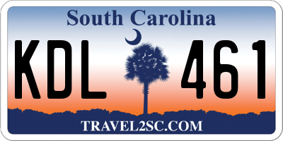 SC license plate KDL461