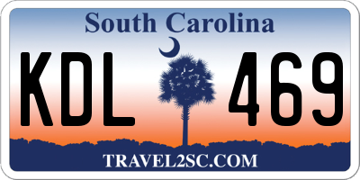 SC license plate KDL469