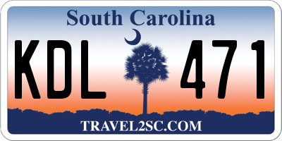SC license plate KDL471
