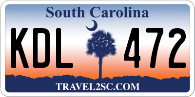 SC license plate KDL472