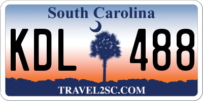 SC license plate KDL488