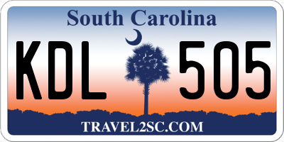 SC license plate KDL505