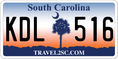 SC license plate KDL516