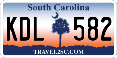 SC license plate KDL582