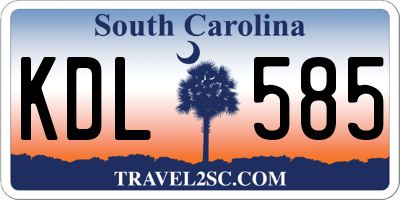 SC license plate KDL585