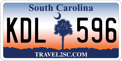 SC license plate KDL596