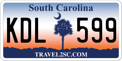 SC license plate KDL599