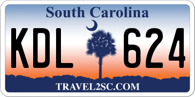 SC license plate KDL624