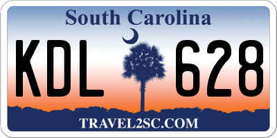 SC license plate KDL628