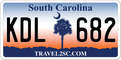 SC license plate KDL682