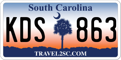 SC license plate KDS863
