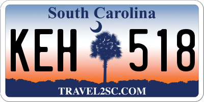 SC license plate KEH518