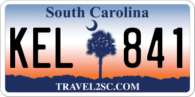 SC license plate KEL841