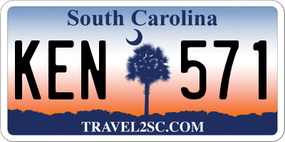 SC license plate KEN571