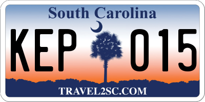 SC license plate KEP015