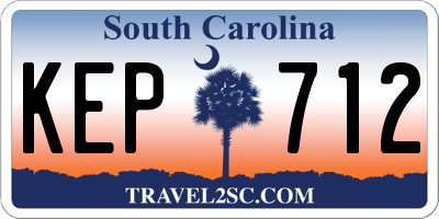 SC license plate KEP712